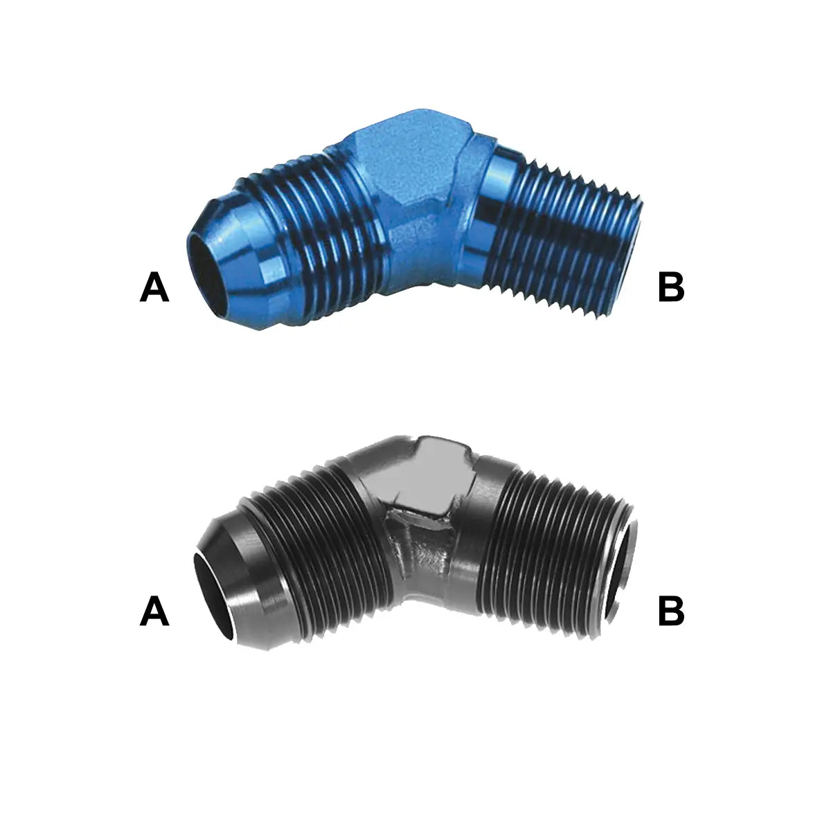 Titan - Aluminum 45° AN6 Male - 1/4" NPT Adapter