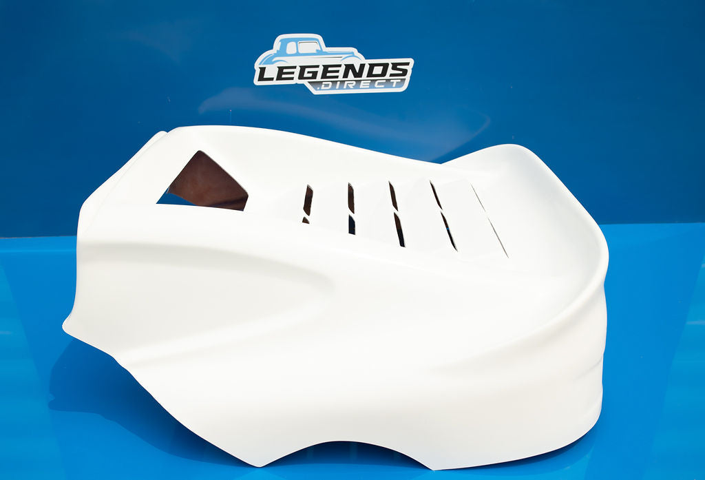 Bando Tail White Fiberglass W/Louvers