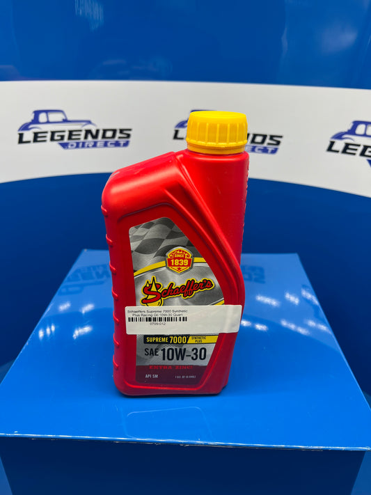 Schaeffers Supreme 7000 Synthetic Plus Racing Oil 10W-30 Quart