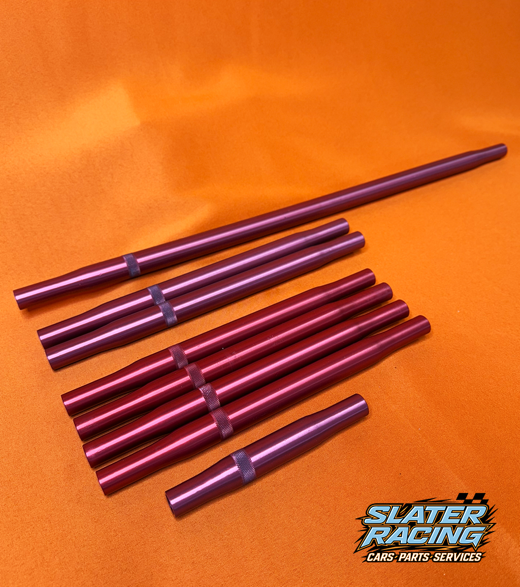 Rod Slater Raceway Radius Rod Package, Red Anodized | Legend Car – Slater Racing