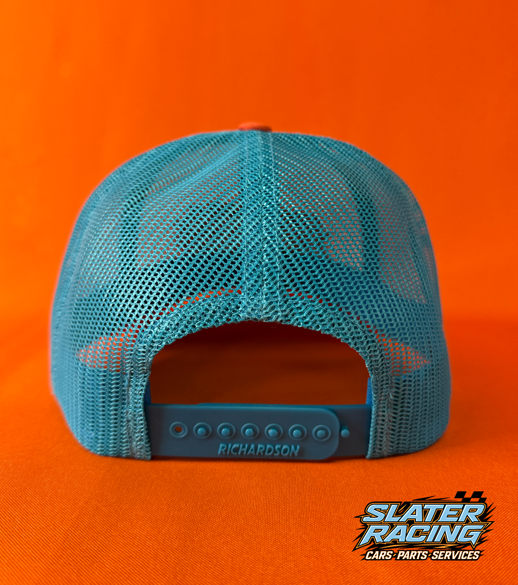 Slater Racing Blue + Orange Snap Back Hat