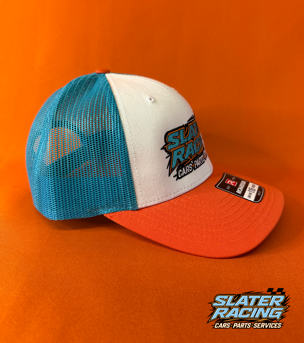 Slater Racing Blue + Orange Snap Back Hat